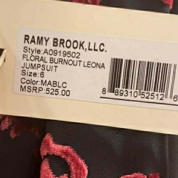 Ramy Brook Floral Burnout  "Leona" jumpsuit - Picture 10 of 10